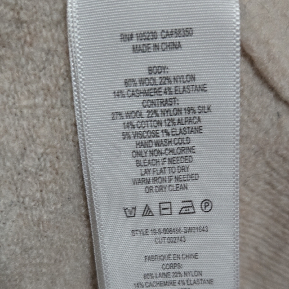 Joie Sz Medium Womens Black and Cream Crew Neck Sweater - Picture 3 of 9